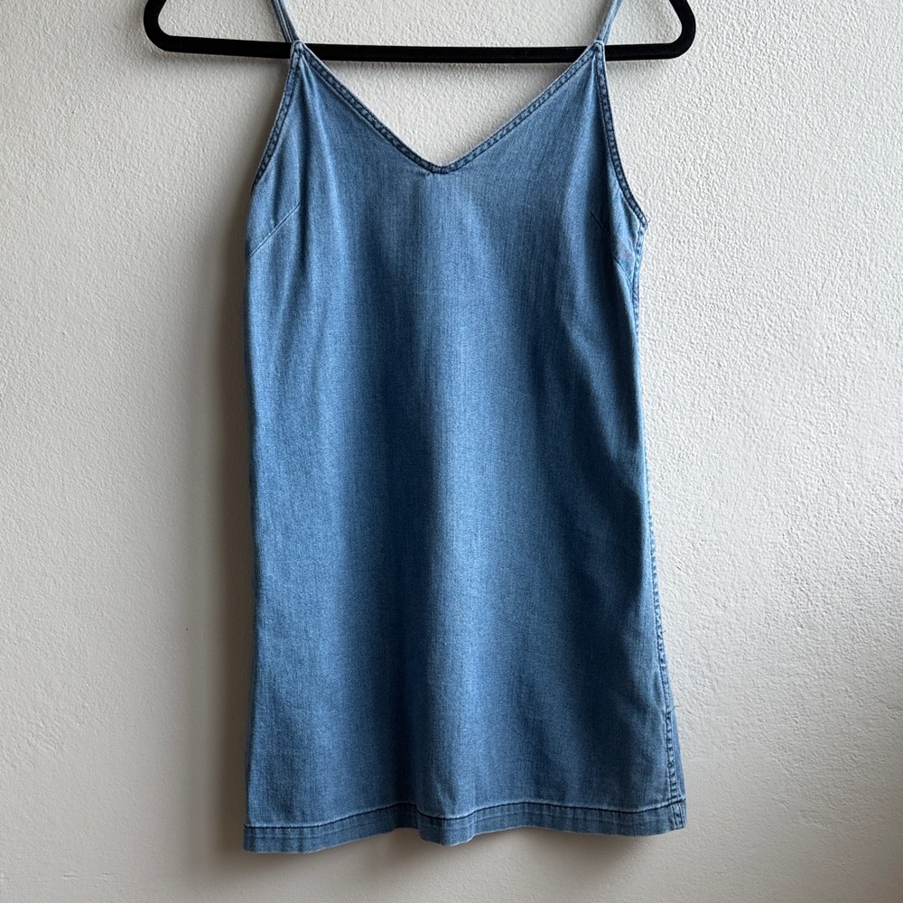 Aritzia 100% Cotton Denim Mini Slip Dress